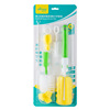 Bottle detergent, nylon bottle brush, sponge straw, pack, set