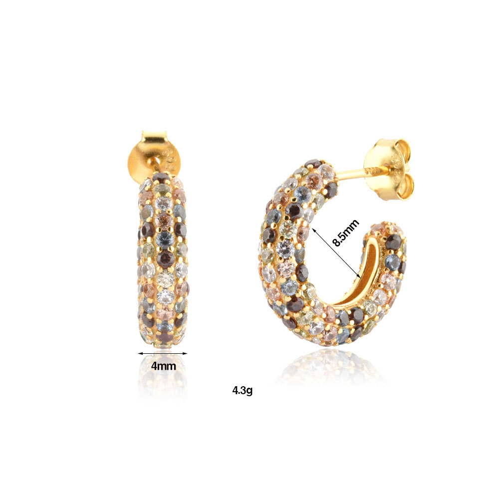 5g Weight 0.05µm-0.08µm Gold Plating Thickness Electroplating Gold Plating Process 925 Sterling Silver Ear Needle Material 18K Real Gold Plated Plating Material Zircon Inlay Material Hoop Earrings, Drop Earrings, Ear Studs Classification Necklace + Jewelry Quantity Daily Occasion 925 Sterling Silver Material Geometric Pattern Women's Gender Simple Style Style Plating Craft Necklace + Jewelry 925 Sterling Silver Geometric Hoop Earrings Drop Earrings Ear Studs 6