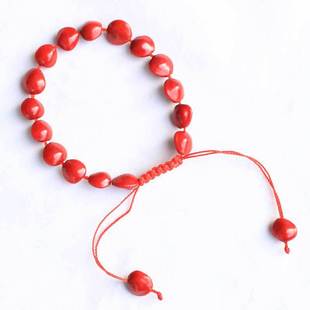 Tanabata Valentine's Day Gift Acacia Bean Bracelet Red Heart Bodhi Hand Jewelry Birthday Girlfriend's Birthday Year Red Bean Bracelet