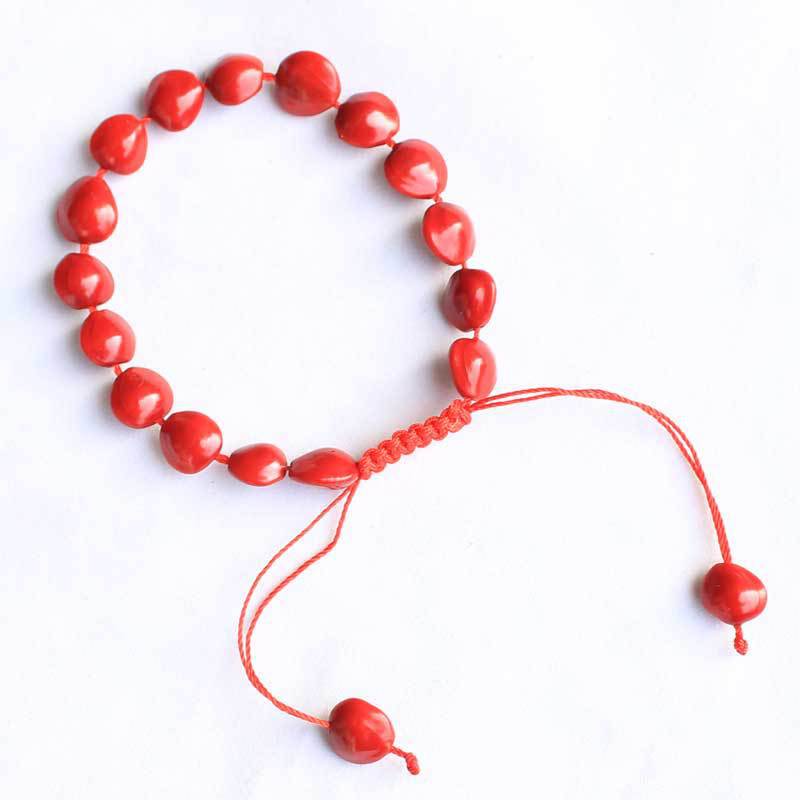 Tanabata Valentine's Day Gift Acacia Bean Bracelet Red Heart Bodhi Hand Jewelry Birthday Girlfriend's Birthday Year Red Bean Bracelet