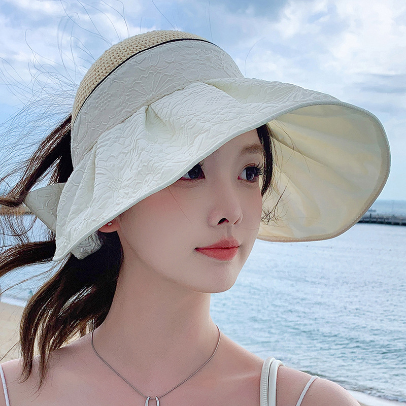 Women's Sun Visor Hat Stylish Travel Beach Sun Protection Hat_voghion.com