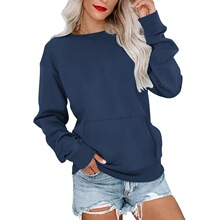 G 51943 Solid Color Loose Long Sleeve Hoodie ��ɫ��������
