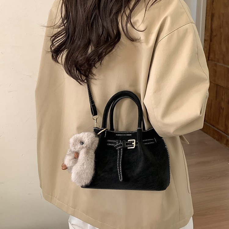 Borsa a secchiello vintage donna, borsa a tracolla elegante da lavoro_voghion.com