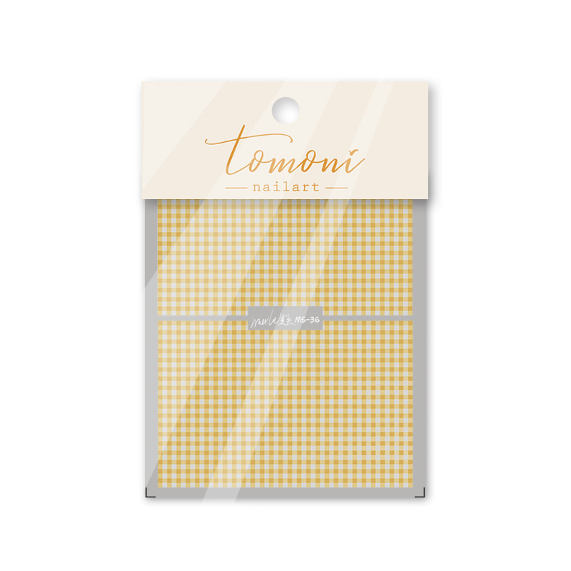 Pegatinas de uñas ins fresa en relieve ultrafino pequeño a cuadros frescos adhesivo nupcial uñas encaje decoración de uñas chica