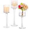 Glass Candle Stroper's European Romantic Valentine's Day Candle Light Dinner Tall Candle Type Wedding Hotel Restaurant Atmosphere Candle Cup