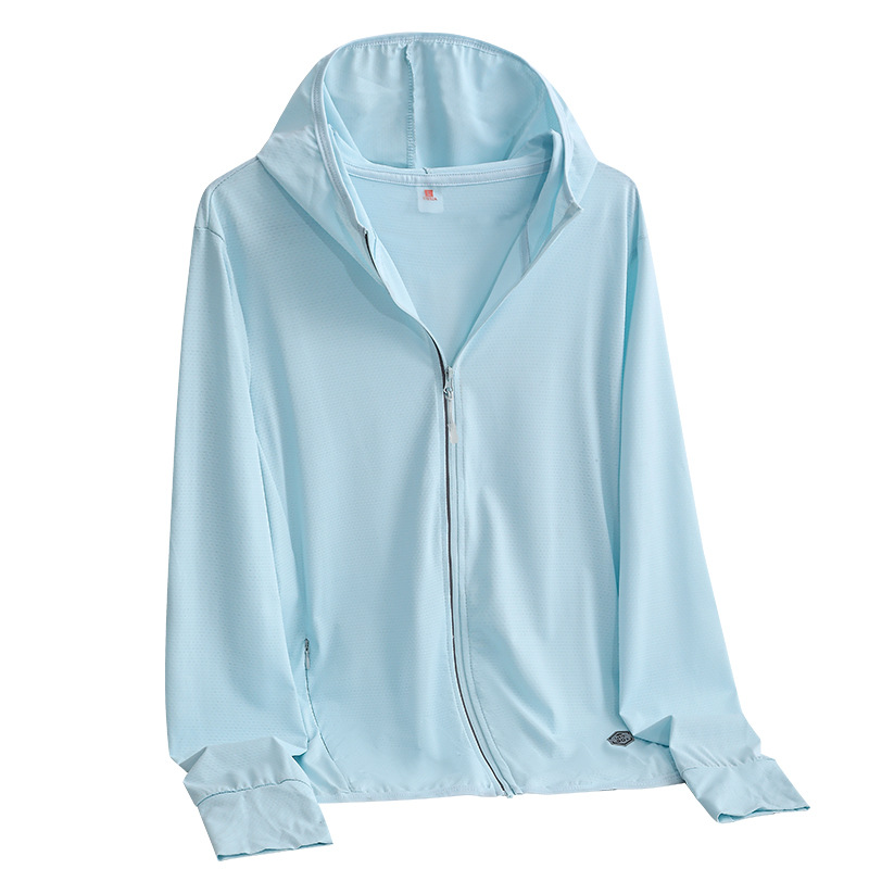 Ropa de protección solar de seda helada MINGZUO para hombre, ropa de protección solar transpirable para pesca al aire libre en verano, chaqueta para mujer, protección solar y protección UV