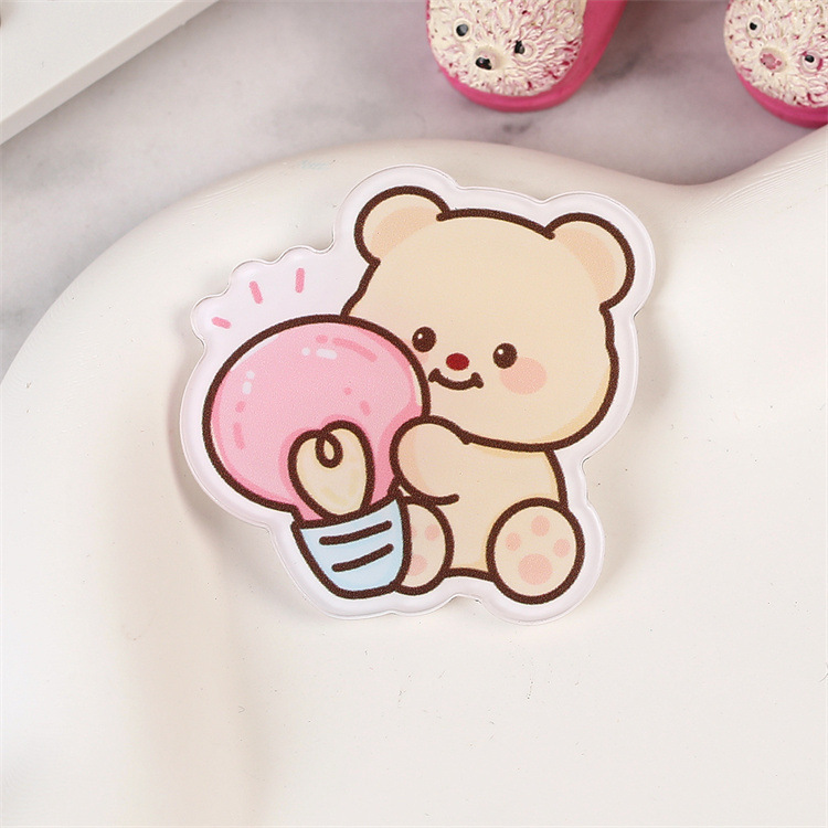 韓系萌えかわいい小黄熊アクリルブローチ漫画バッジペンダント義烏アクセサリーブローチカスタム卸売り|undefined