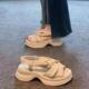 Thick-soled Roman Sports Sandals Fairy Style 2024 Summer New Campus Style Increased All-match Not Tired Sandals