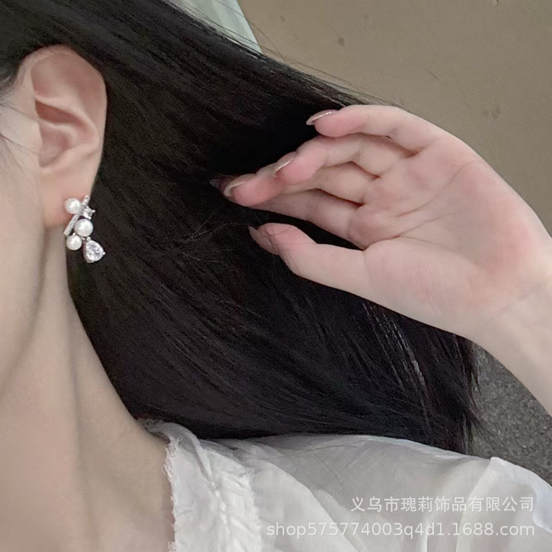 新品天然淡水珍珠耳环气质小清新耳钉简约甜美可爱自然森系耳饰女|undefined