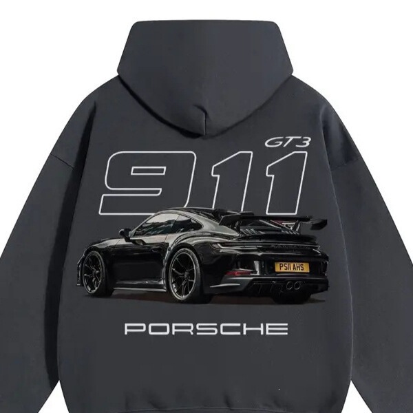 Cross-border European and American foreign trade OZON Porsche 911 car pattern sweatshirt men's pullover hoodie for autumn and winter Cross-border European and American foreign trade OZON Porsche 911 car pattern sweatshirt men's pullover hoodie for autumn and winter