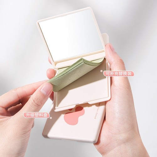 Goody oil-absorbing paper with mirror for facial oil-absorbing women's pore shrinking portable oil-absorbing facial paper refill