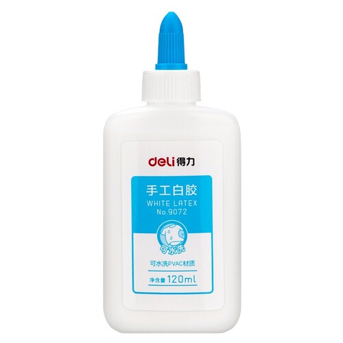 Deli stationery handmade white glue for children to stick to wood woodworking liquid glue for primary school students diy washable white latex