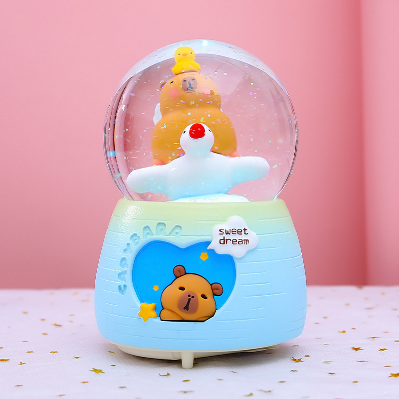 Caricatura adorable perro Pacha bola de cristal adornos de nieve luminosa para niños niños niñas estudiantes regalos al por mayor