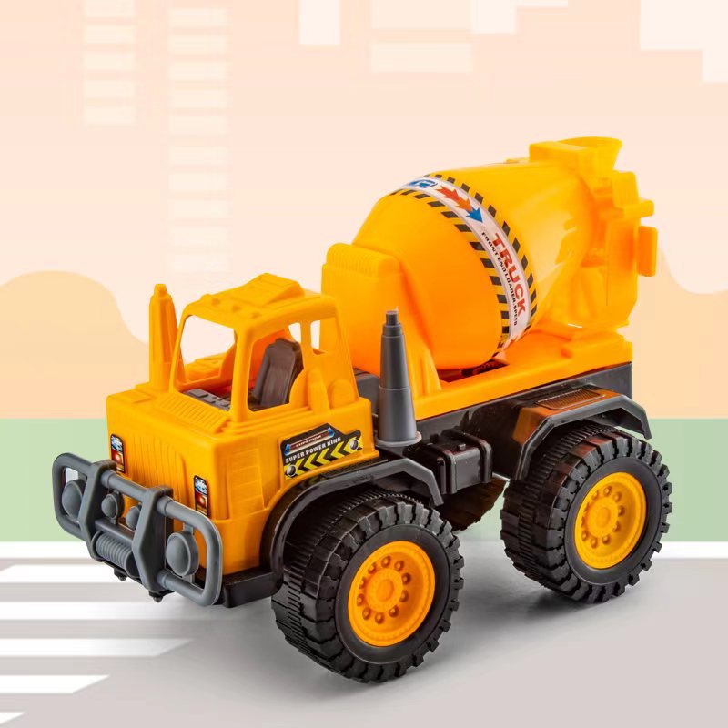 Children's puzzle simulation sliding large engineering truck transport truck excavator mixer boy toy wholesale stall