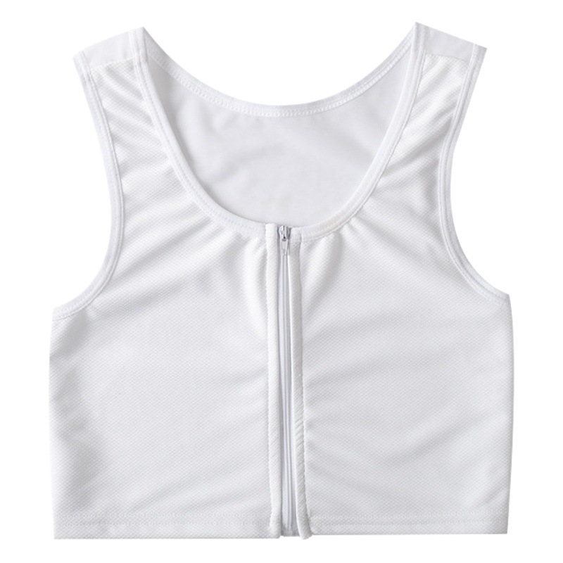 Compression Bra for Large Busts, Slimming and Shaping, Seamless Zipper Sports Vest, Chest Wrap, Thin Summer Style for Women
