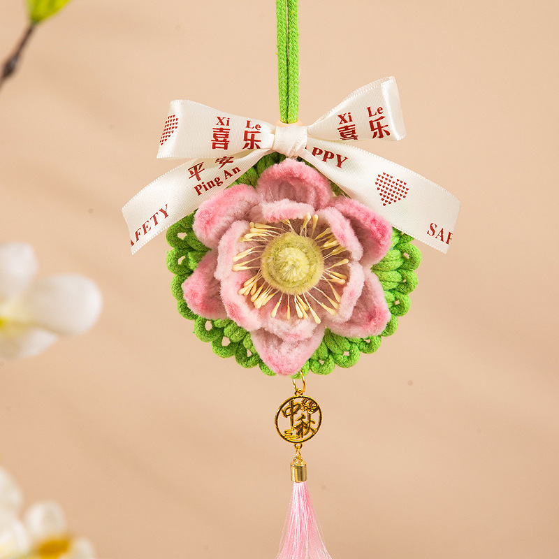 中秋節小さなペンダントギフト手織り diy ツイストスティック素材ガーランドカーバッグペンダントギフト|undefined