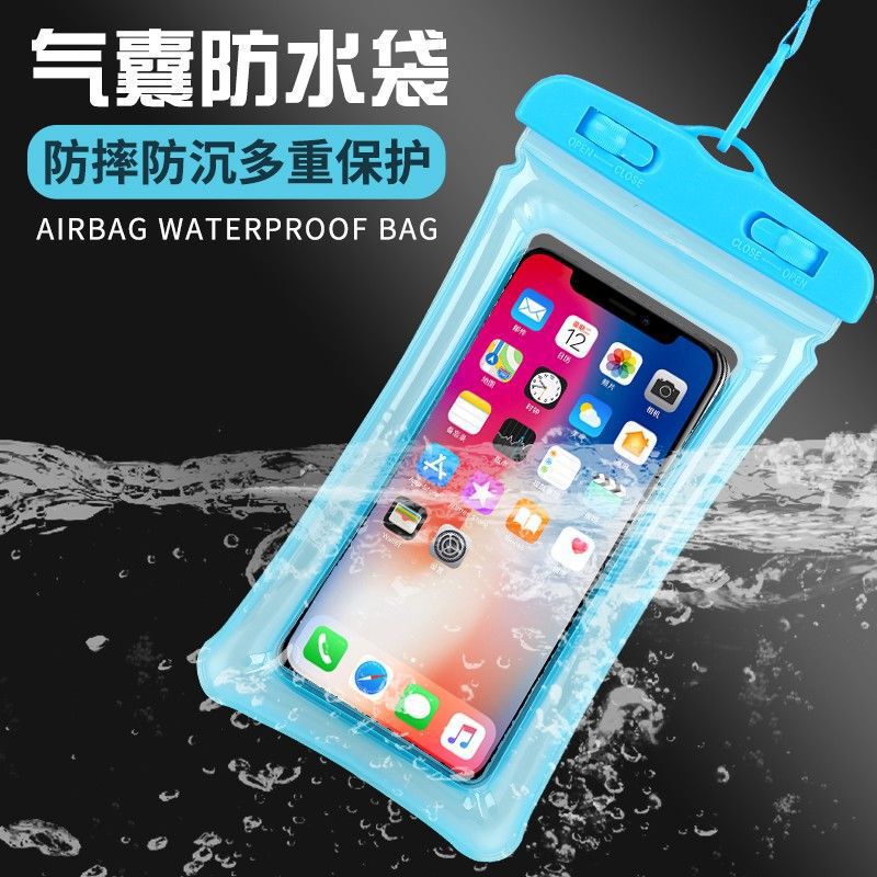Mobile Phone Waterproof Bag Touchscreen Swimming Drifting Seaside Diving Take-out Hanging Neck Transparent Mobile Phone Airbag Protective Cover