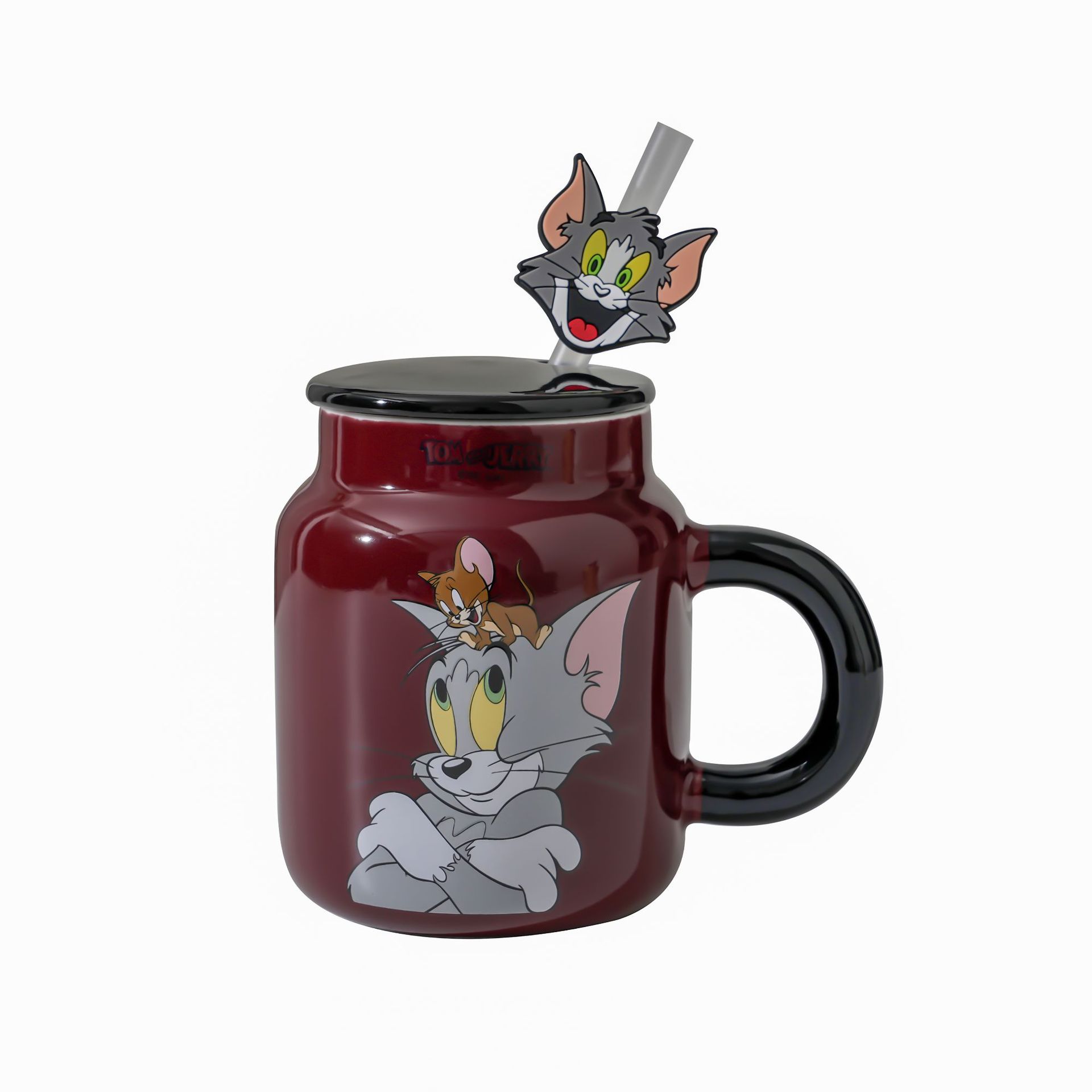 Auténtico autorizado gato y ratón cartón de dibujos animados exquisita caja de colores oficina en el hogar acompañante regalo fabricante de tazas de cerámica