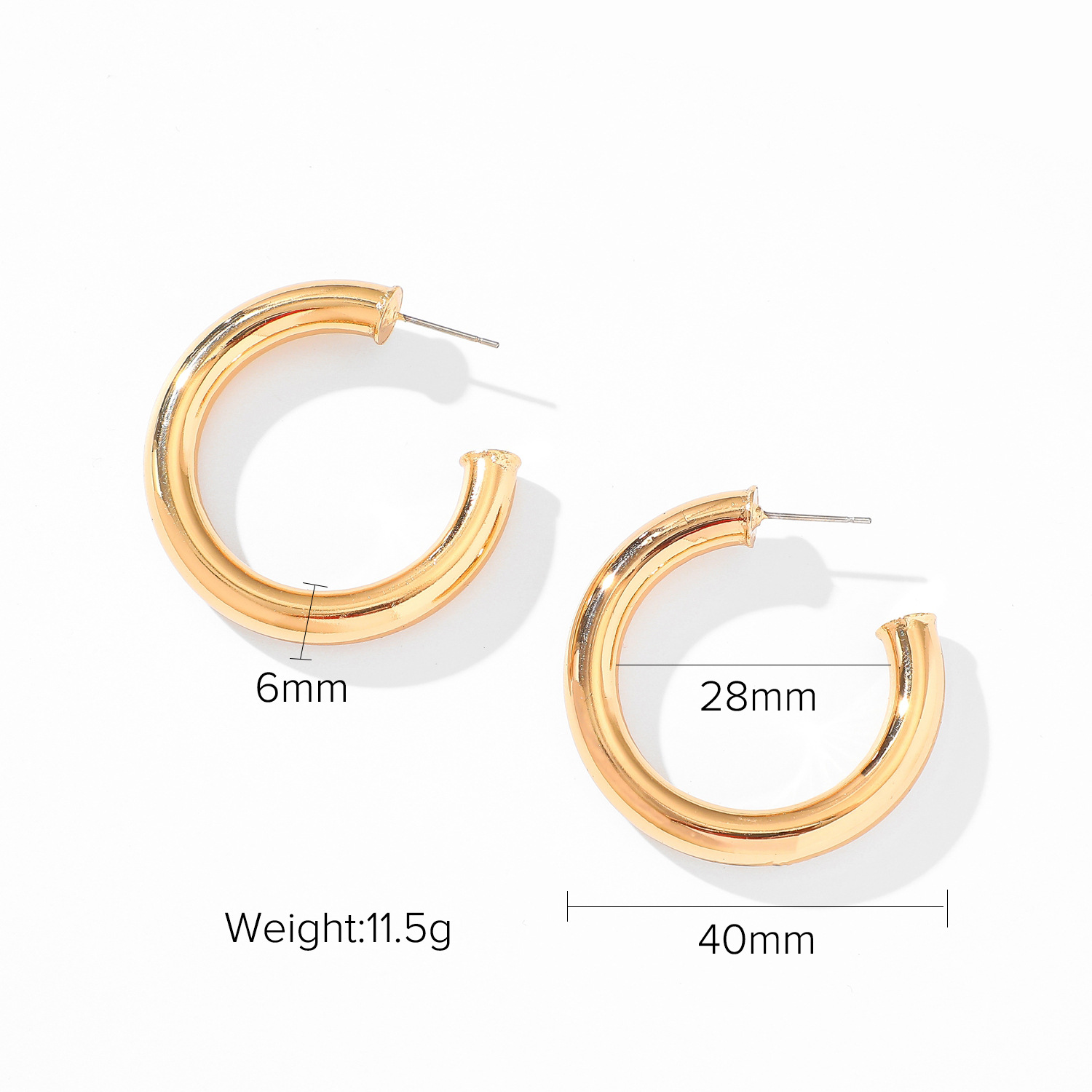 Nihaojewelry Wholesale Jewelry Simple Copper Gold-plated Geometric Earrings display picture 26