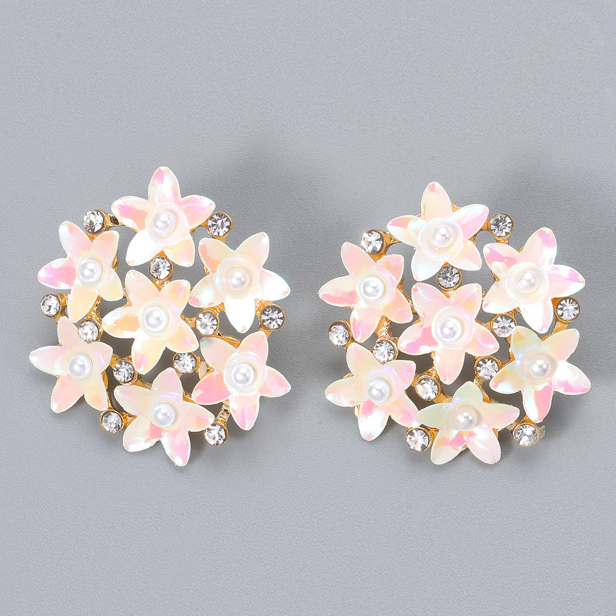 Simple Multicolor Flower Ball Stud Earrings display picture 16