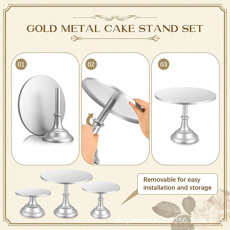 Amazon Venta caliente soporte de exhibición decoración pastel postre pastelería bandeja comida fría romper soporte de mesa té de la tarde