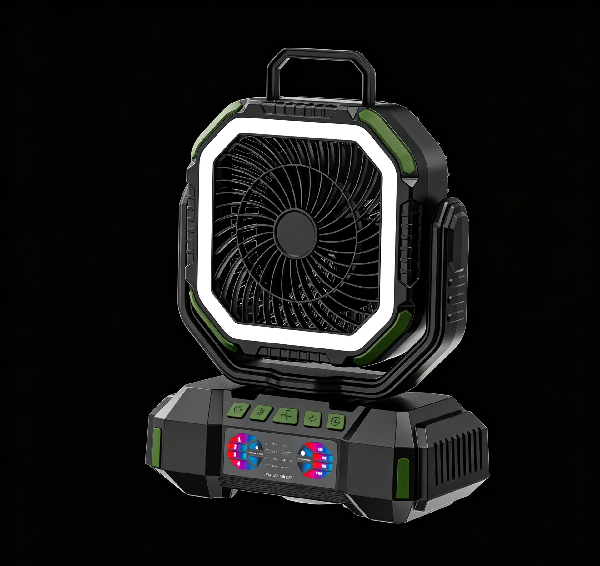 Ventilador de campamento al aire libre transfronterizo conveniente USB de carga inalámbrica control remoto gran ventilador de campamento de viento lámpara de pesca