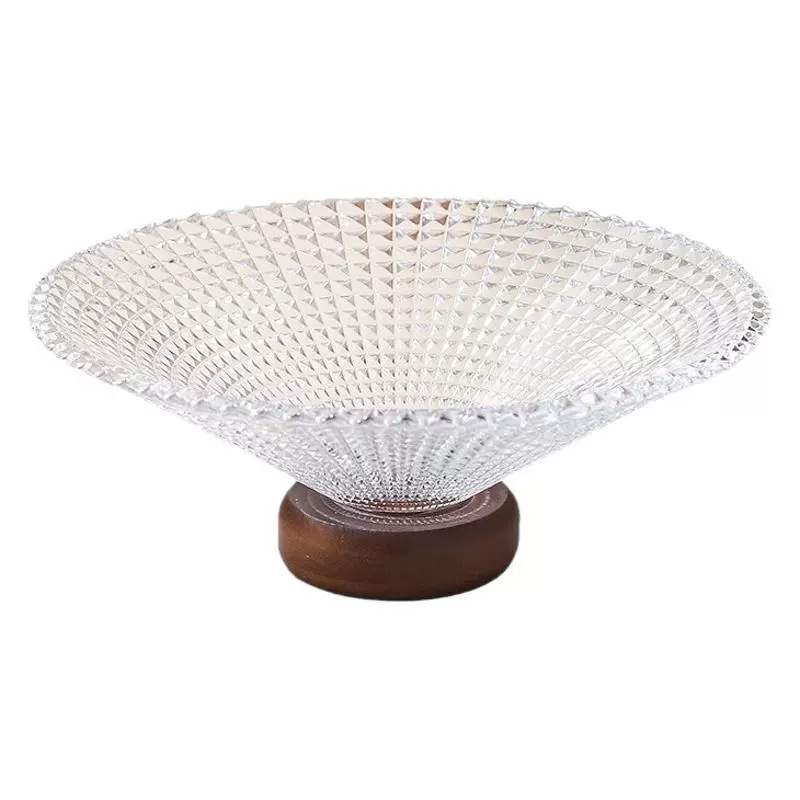 Solid wood bottom fruit plate seat office French restaurant home living room coffee table front desk fruit plate place high-quality fruit basket