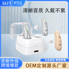 充電ケース付き耳かけ型補聴器BTE、高齢者向け集音器、サウンドアンプ、越境人気商品、ベストセラー商品