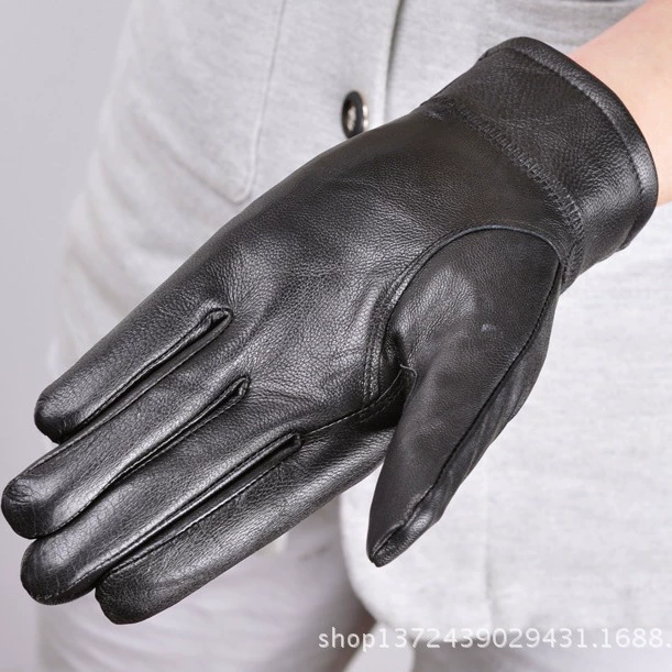 Keep warm winter gloves, genuine leather