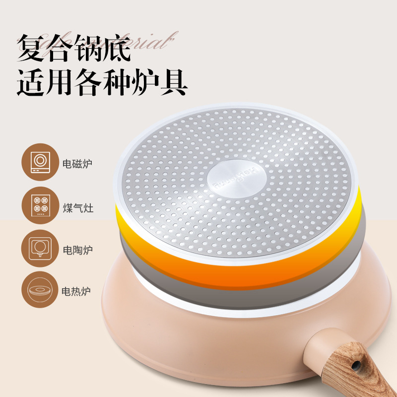 Nueva sartén antiadherente hogar maifan piedra bistec pan menos negro de humo Cocina de Inducción estufa de gas adecuado