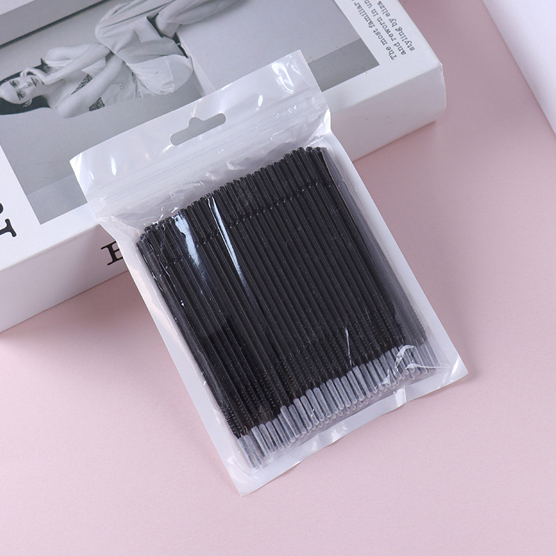 まつげ袋入り綿棒、使い捨てまつげ洗浄綿棒、移植用まつげ専用ツール、柱付き小型綿棒|undefined