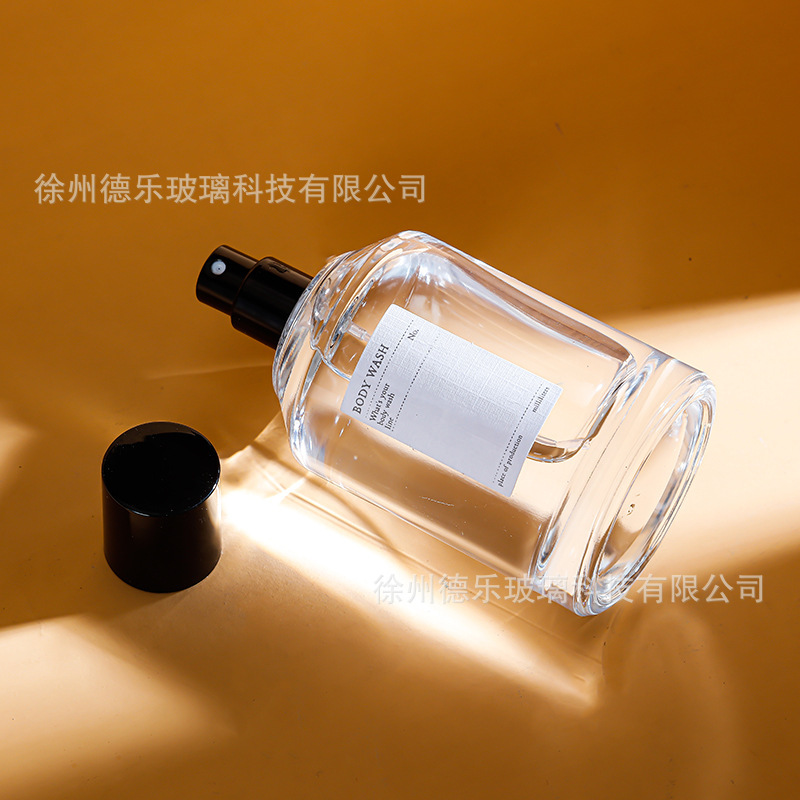 新品香水パックボトル30ml 50ml 100ml透明ガラス香水スプレーボトル圧着香水ボトル|undefined