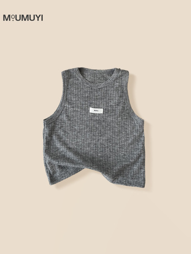Children's Korean vest 2026 summer new casual baby base sleeveless T-shirt soft thin breathable top