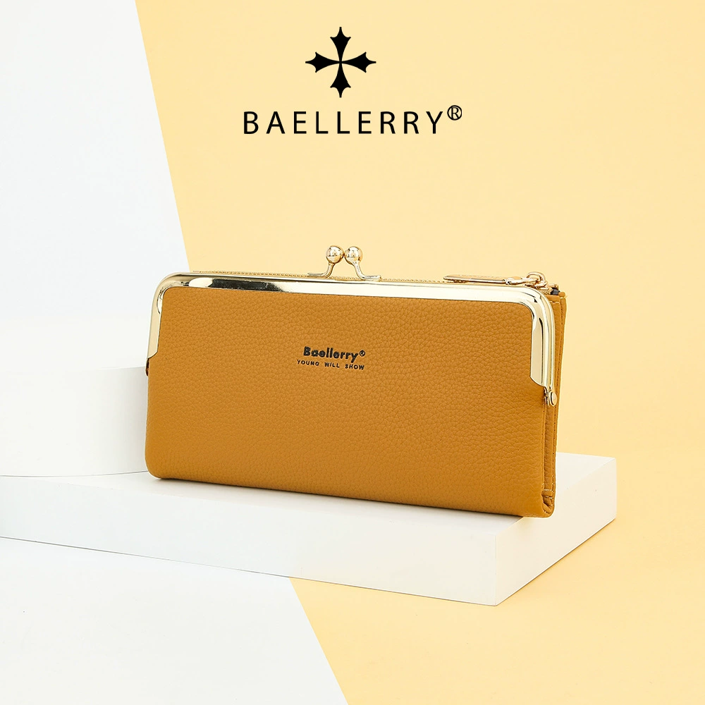 Новый женский длинный кошелек Baellerry корейской версии с помпоном подрисунка манго, множество отделений под карты, женский стиль