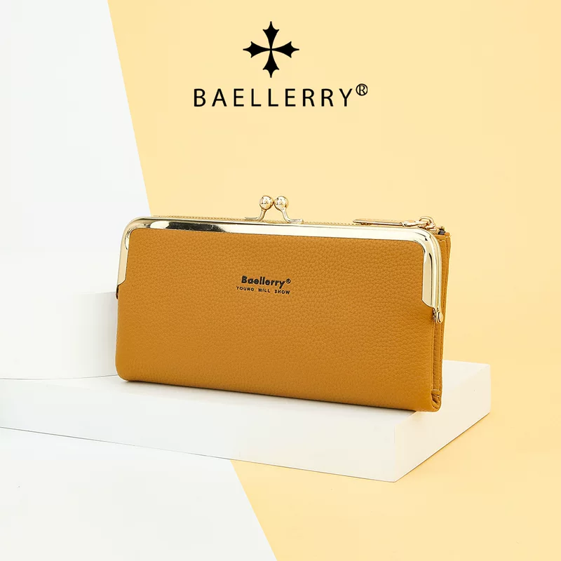 Новый женский длинный кошелек Baellerry корейской версии с помпоном подрисунка манго, множество отделений под карты, женский стиль