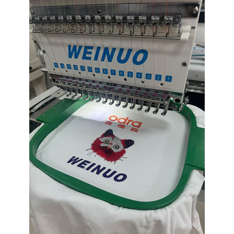 Nueva máquina de bordado automática multifuncional de cabeza única de Weno, ropa industrial doméstica, sombreros, calcetines, nombre de bordado