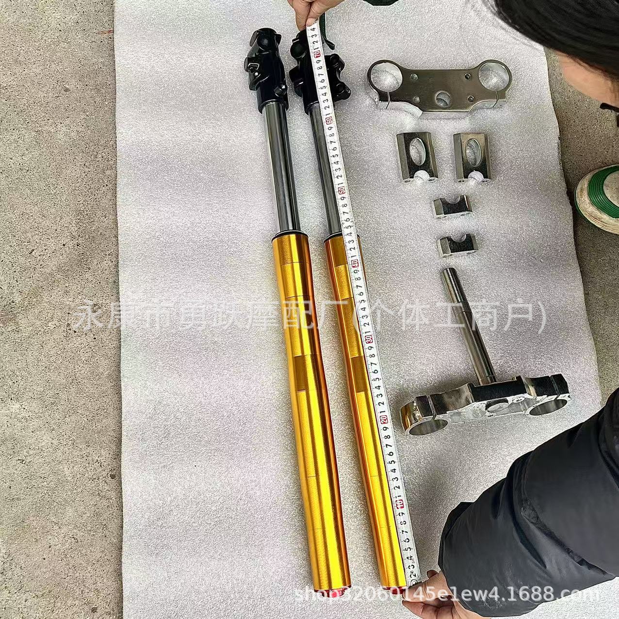 Off-Road Motorcycle Mini Racing Accessories 710mm Inverted Front Shock Absorber with Direction Stabilizer Front Fork