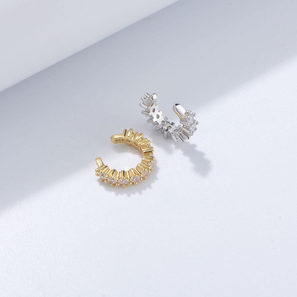 1 Pair Quantity 1 Pair 925 Sterling Silver Zircon Geometric Ear Studs