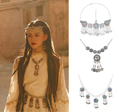 Yunnan Dai and Tibetan Ethnic Style Headpiece with Diamond Inlay, Hollowed-out Bell and Tassel, Forehead Chain for Tourist Photography, Slimming Hairband