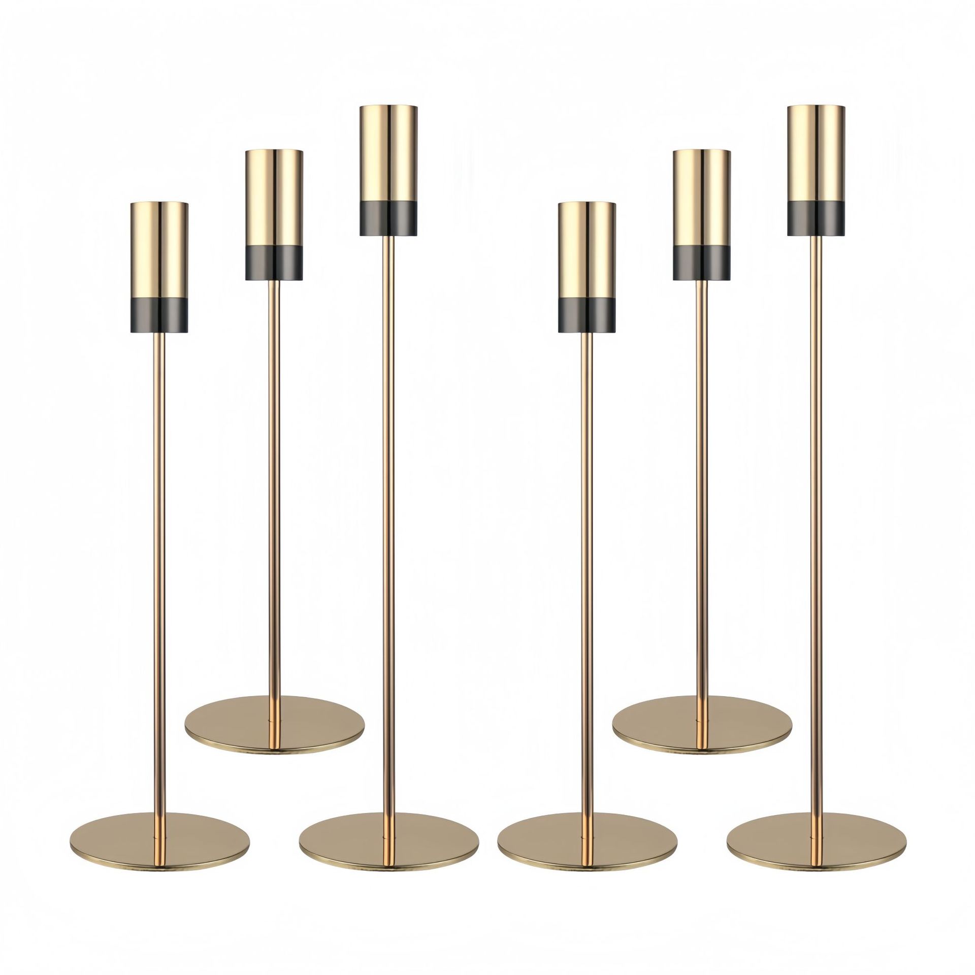 Vela de estilo europeo, candelabro, mesa de comedor, cena romántica a la luz de las velas, decoración de tres piezas, decoración de galvanoplastia de boda