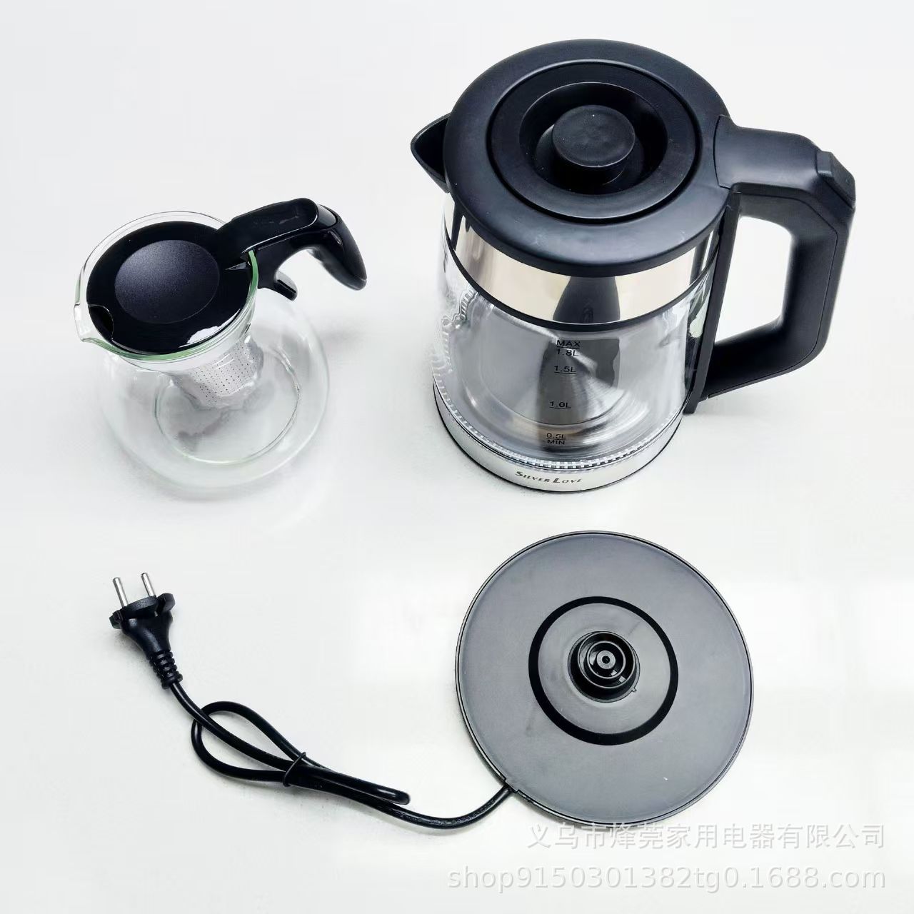 hervidor de agua de doble capa hervidor eléctrico material de vidrio inhibidor de bacterias inhibidor de sabor hervidor eléctrico hervidor madre image 4