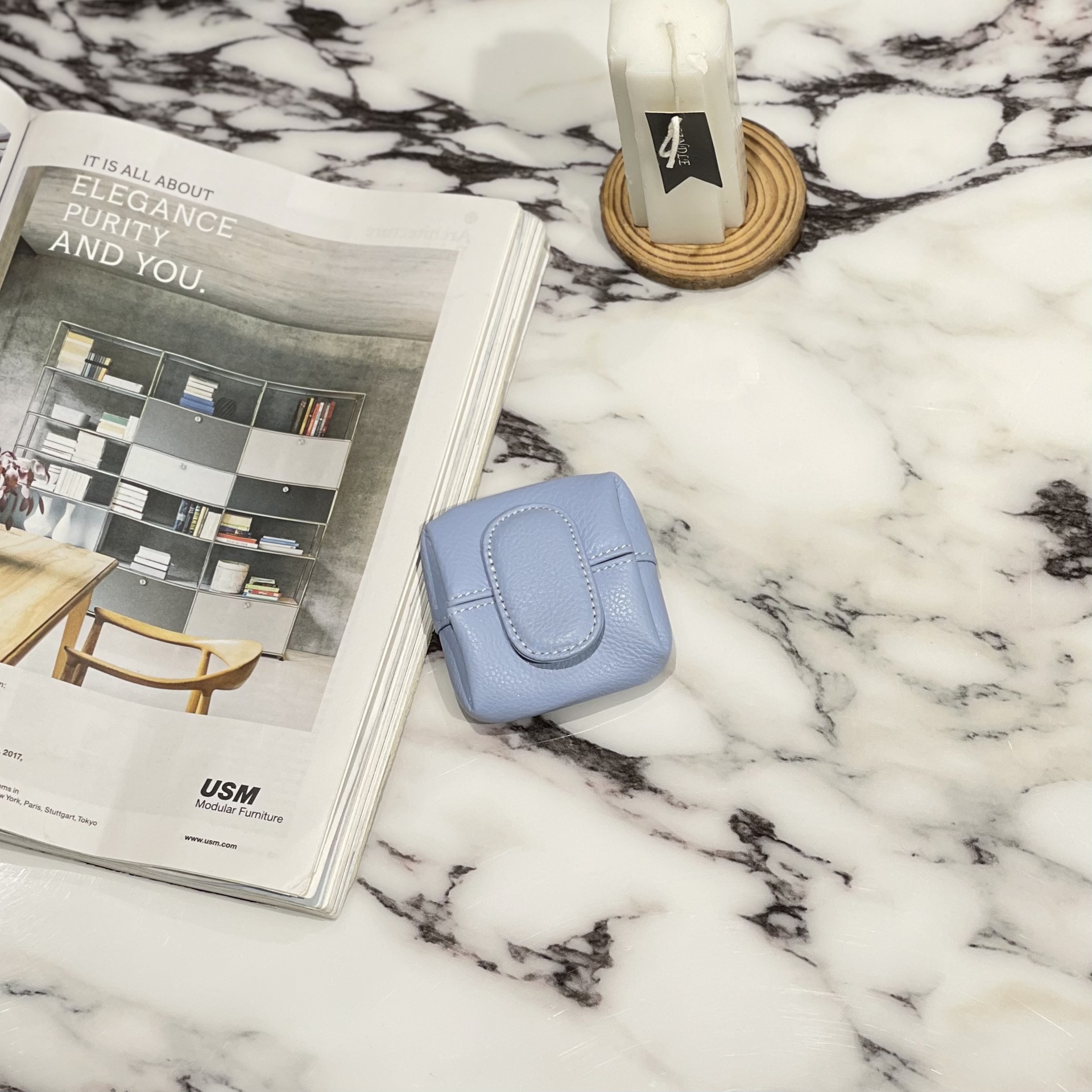 Monedero de cuero genuino primera capa de piel de vaca mini billetera de almacenamiento clave transfronteriza pequeña billetera de piel de vaca de las mujeres