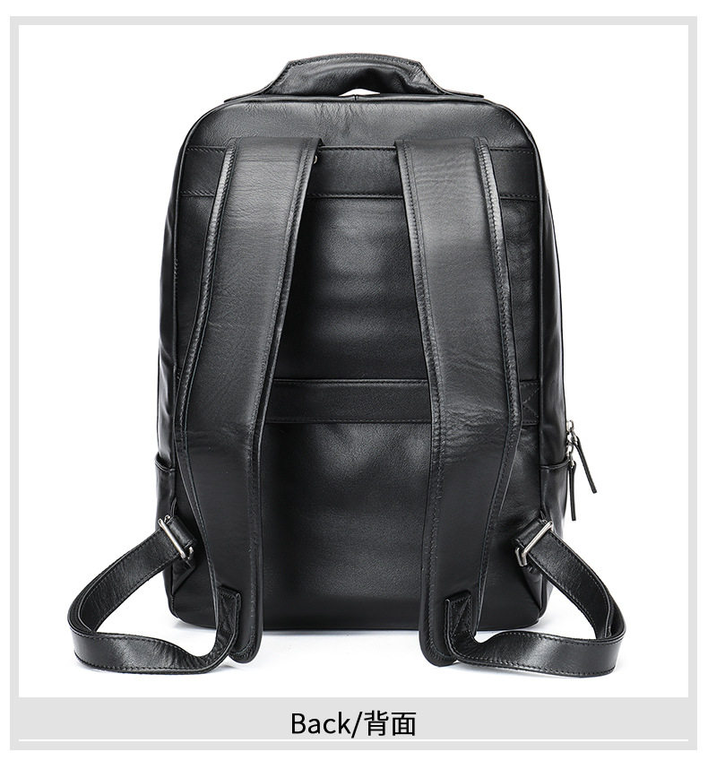 Ba lô nam da bò thật da ngựa điên , balo du lịch đựng laptop 16 inch — 2259 màu đen nổi, 2252 màu đen rơi tự nhiên, Phiên bản nâng cấp màu cà phê 2252, Màu nâu ngựa điên 2252 chi tiết 47