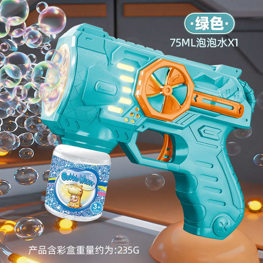 [Envío gratuito] en stock para niños delfín burbuja pistola juguete luz música eléctrica burbuja cámara 61 juguete