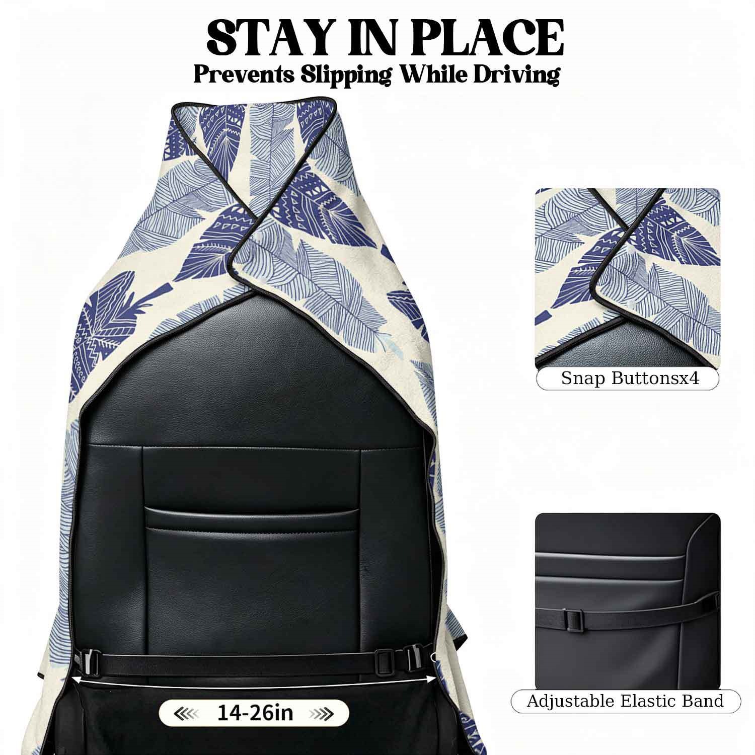 Geometric Bath Towel Car Seat Cover 2-in-1 Microfiber Outdoor Beach Car Dual-Use Universal Seat Cushion