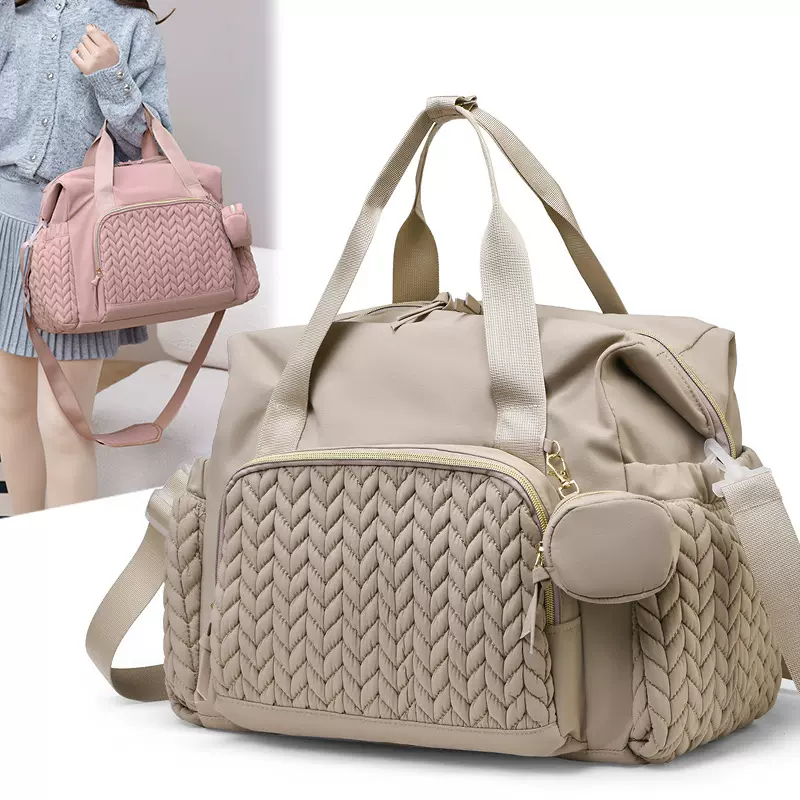 多隔层收纳妈咪包大容量可挂婴儿车收纳包外出便携单肩斜挎母婴包