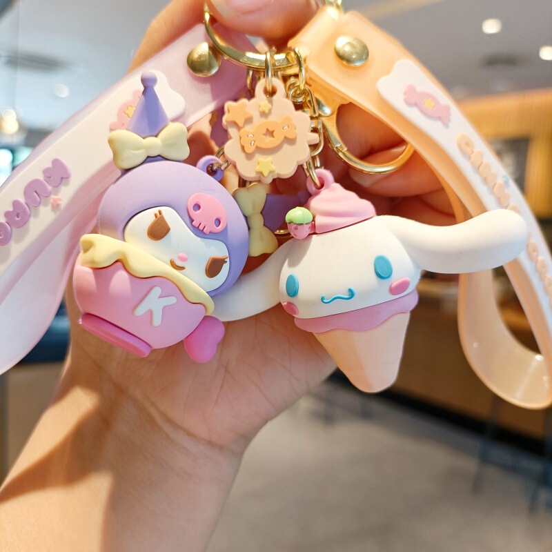 漫画のサンリオのデザートのキーホルダーのお菓子のクロミの美楽ティkt猫の公仔のかばんのペンダントの車のキーチェーン|undefined