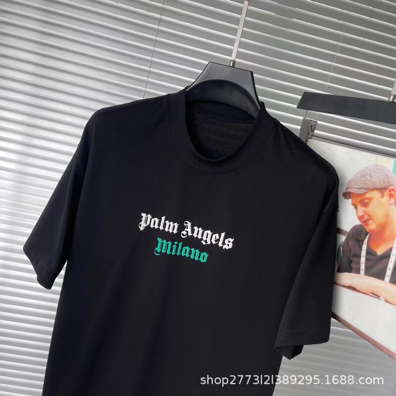 European and American Fashion Brand Palm Angel Summer New Casual Printed Short-sleeved T-shirt for Men and Women Lovers Large Size Short-sleeved Women