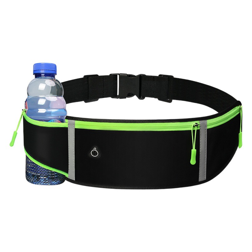 Running Waist Bag for Mobile Phone, Lightweight Fitness Bag, Outdoor Sports Water Bottle Waist Bag, Three-Port Bag, Waterproof Invisible Belt