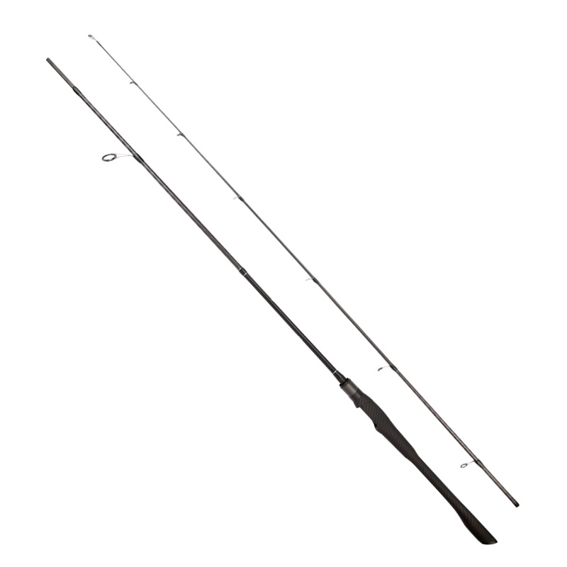 Zhenyi nuevo producto de carbono Luya rod 1.8 - 2.4m MH tono caña de pesca negro boca levantada universal de dos secciones de caña de pesca